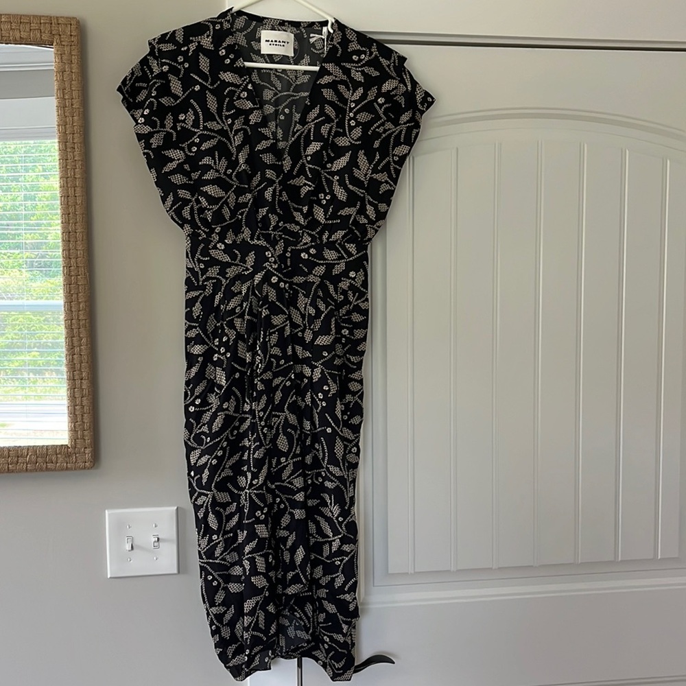 Marant Etoile, Almeya black floral dress